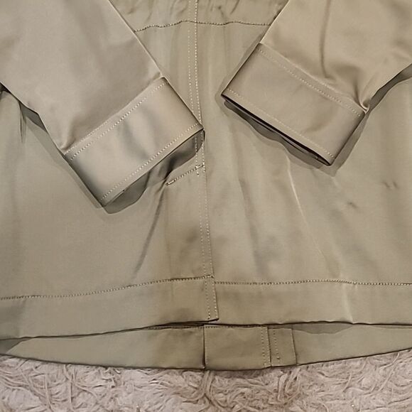 Chicos womens light sage green rayon sinched waist jacket size small - Picture 9 of 9